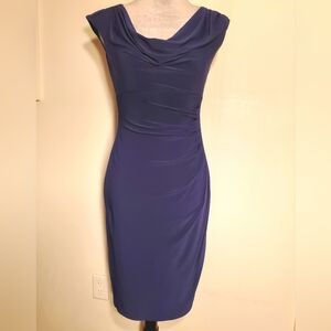LAUREN RL Navy Sleeveless Dress